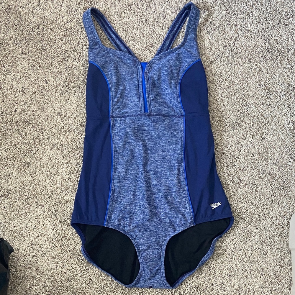 Speedo Two-Tone Blue Swimsuit